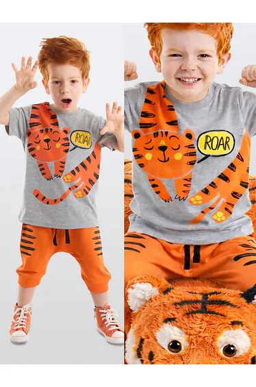 Roar Kaplan Boy's T-shirt Capri Shorts Set