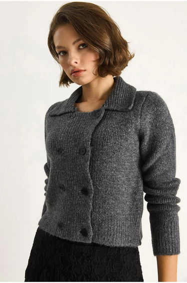 LUCCI Ribbed Knitwear Cardigan