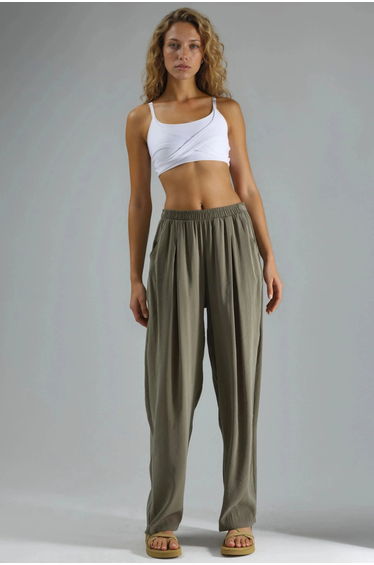 BUSEM Wide Leg Pleated Pants