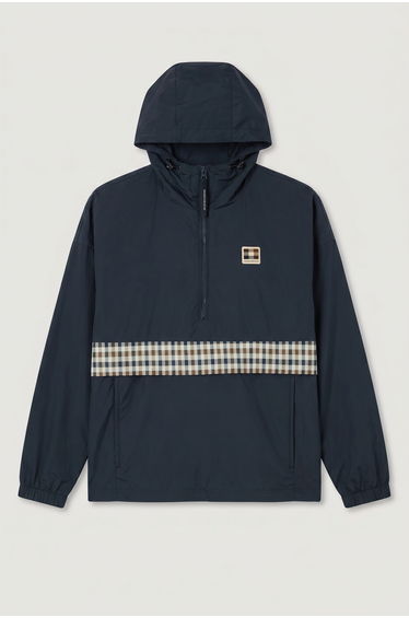 Colour Block Badge Jacket Navy