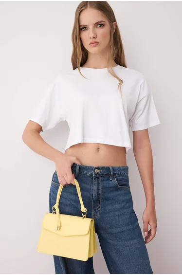 حقيبة كتف ترينديول باللون الأصفر