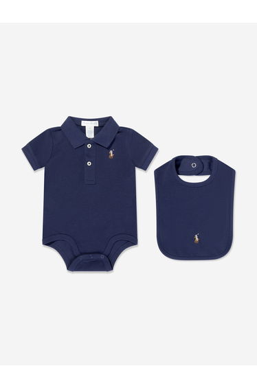 Ralph Lauren Baby Boys Bodysuit Gift Set in Navy