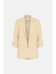 Relaxed Roll Sleeve Edge To Edge Blazer - 3