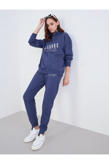 Regular Fit Longline Sweatshirt and Cuffed Joggers Co-Ords