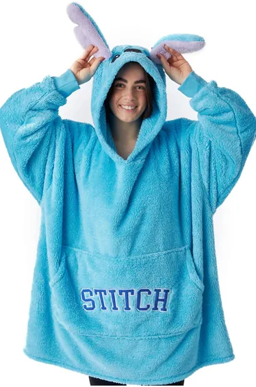 Lilo & Stitch Womens/Ladies Hoodie Blanket - Blue
