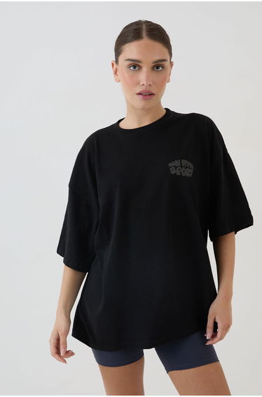 DSGN Studio Sport Bubble Print Oversized T-shirt - black
