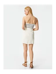 Melis Ağazat X Cotton - Belted Mini Dress with Straps - 1