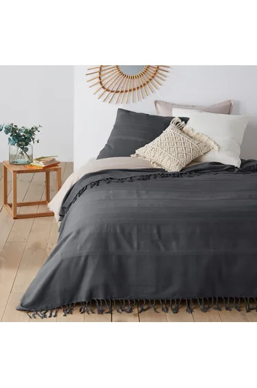 غطاء سرير قطن بشراشيب