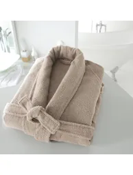 Bathrobe with Shawl Collar and Patch Pockets