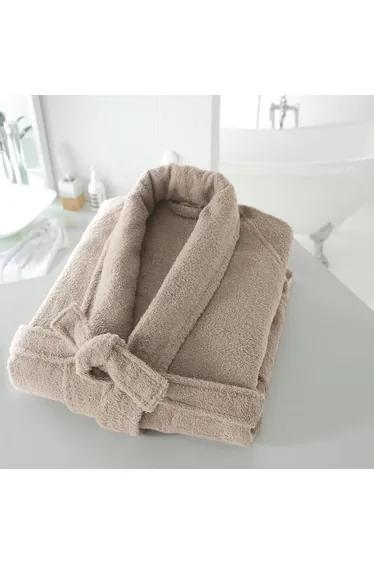 Bathrobe with Shawl Collar and Patch Pockets