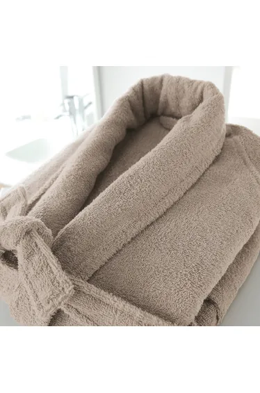 Bathrobe with Shawl Collar and Patch Pockets