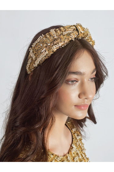 Maison Ava Girls Lumi Headband in Gold
