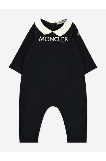 Baby Logo Romper in Navy