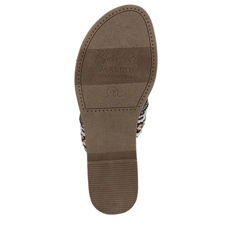 صندل سلايدر نسائي مزين بأحجار لون أسود - 6