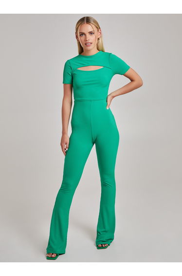 Ribbed Flare Trousers