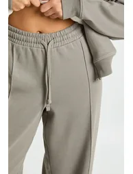 Zip Through Funnel Neck Interlock Tracksuit - mushroom - 3