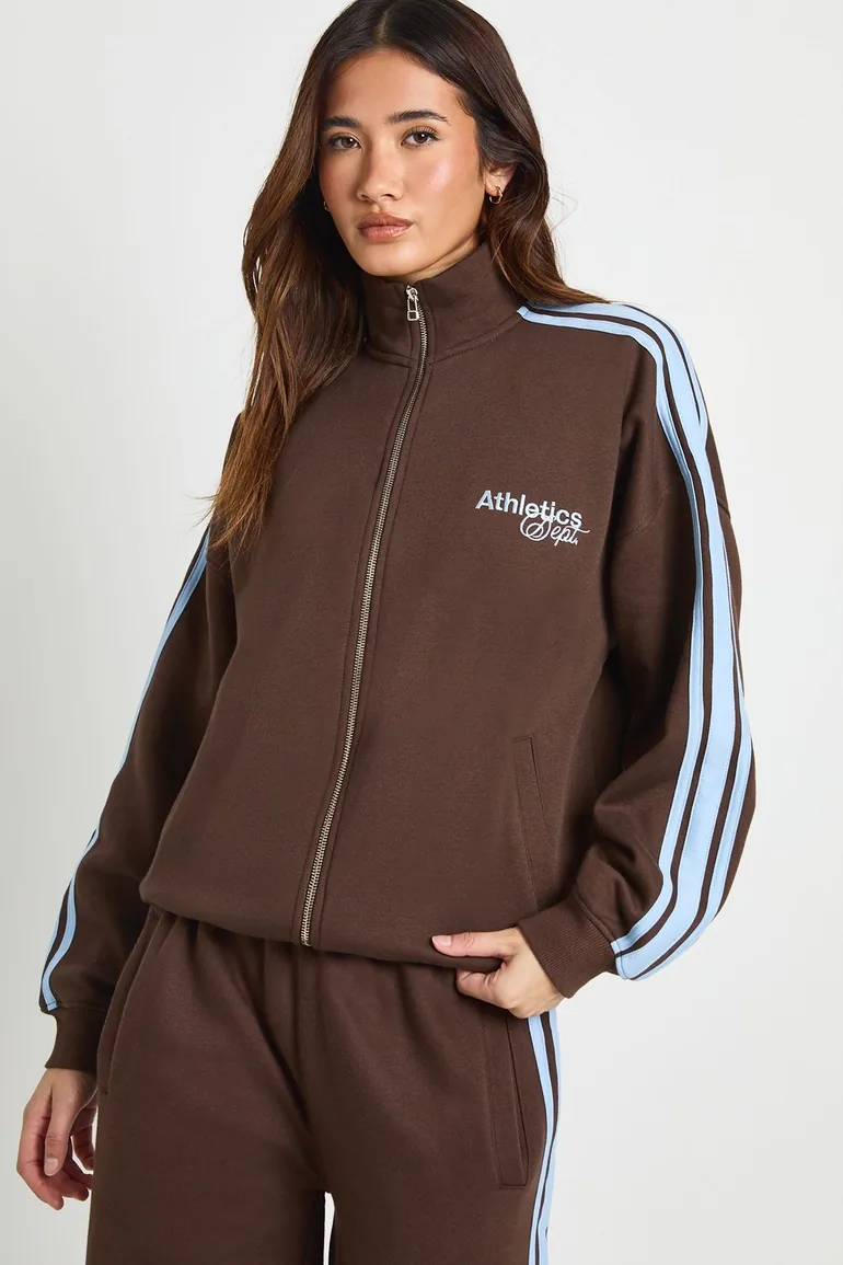 سويتشيرت بوهو بني بأكمام طويلة - 1