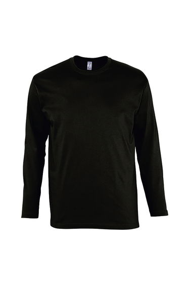 SOLS Mens Monarch Long Sleeve T-Shirt - Deep Black