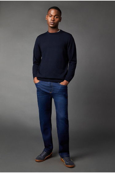 Indigo Stretch Straight Fit Jeans