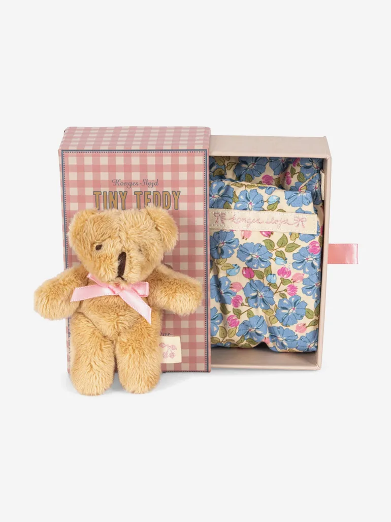 Miniature Teddy With Bed Set in Beige (11cm) - 1