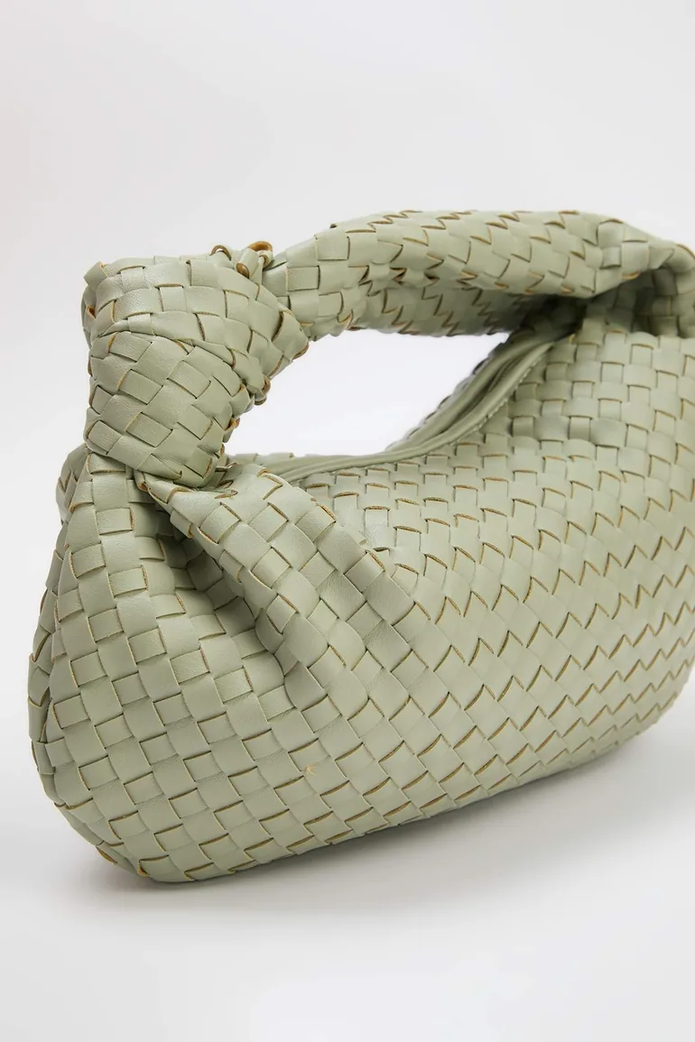 Mint Premium Knitted Detailed Women's Mini Shoulder Bag - 3