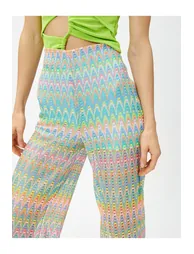 Koton Wide Leg Blue Trousers - 3
