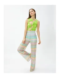 Koton Wide Leg Blue Trousers - 2