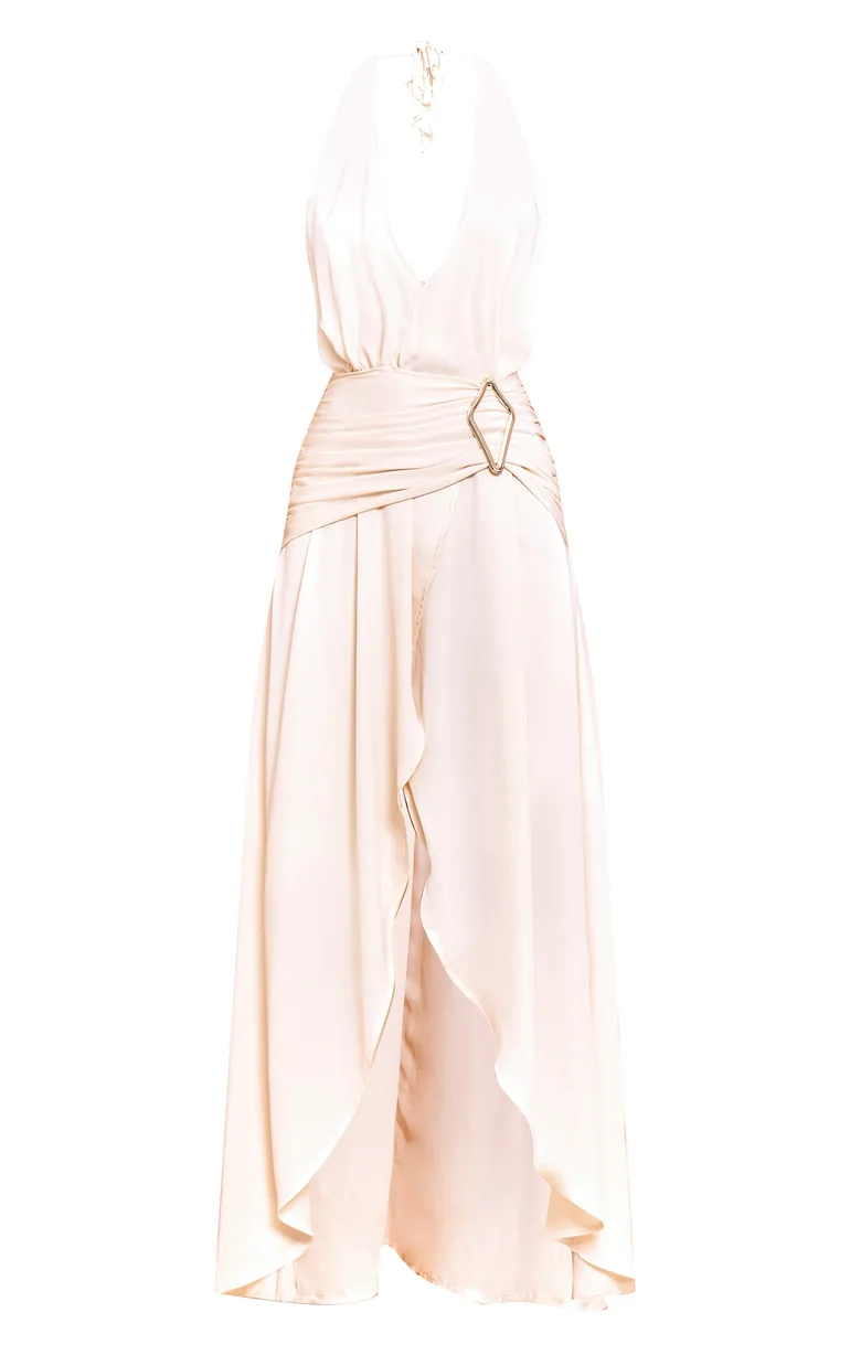 chinese dress ladies Frederica Plunge Maxi Dress Chocolate