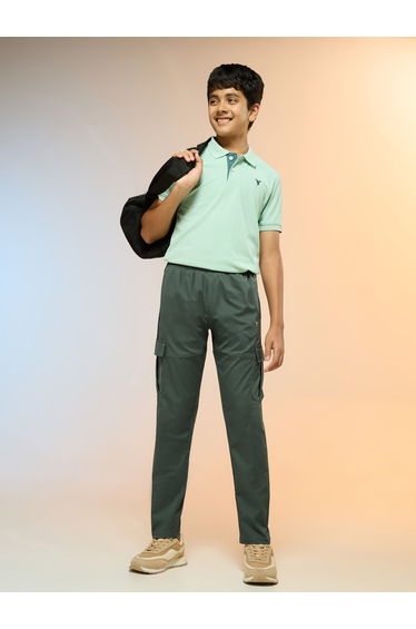 Teen Straight Fit Sports Cargo Track Pants