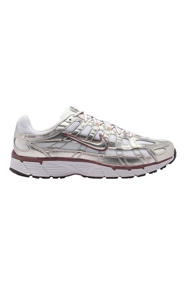 Nike Womens/Ladies P-6000 Leather Chunky Sole Trainers - Silver