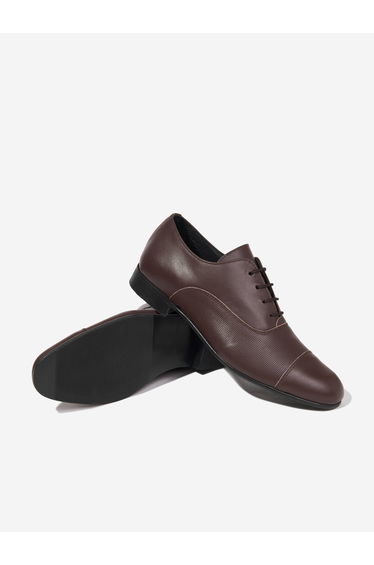 Andanines Boys Leather Lace-Up Shoes in Brown