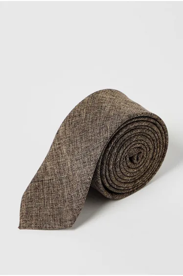 Brown Tweed Tie