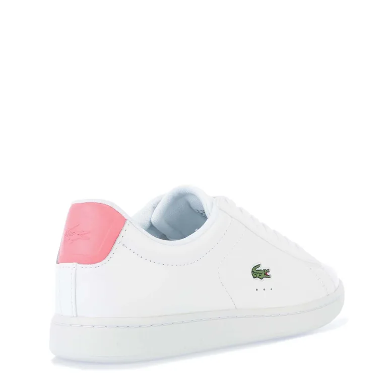 Women's Lacoste Carnaby Evo Trainers in White - 2
