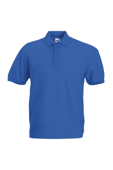 Fruit Of The Loom Mens 65/35 Pique Short Sleeve Polo Shirt - Royal