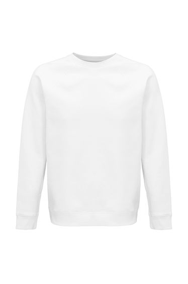 SOLS Unisex Adult Space Organic Raglan Sweatshirt - White