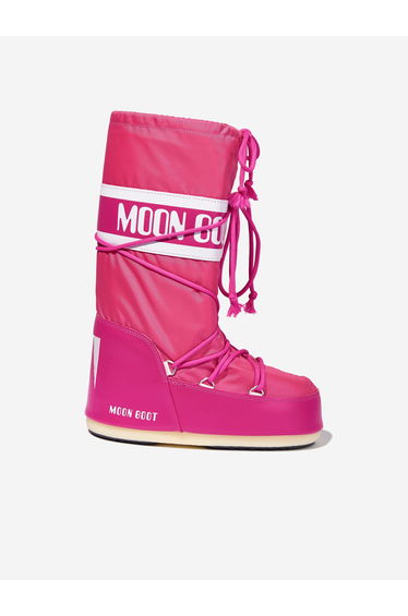 Girls Icon Nylon Snow Boots in Pink