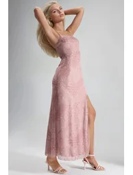 Square Collar Printed Midi Dress - 3