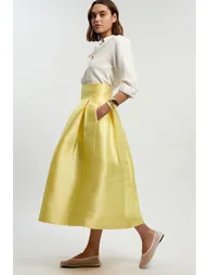 Twill Woven Prom Skirt - 1