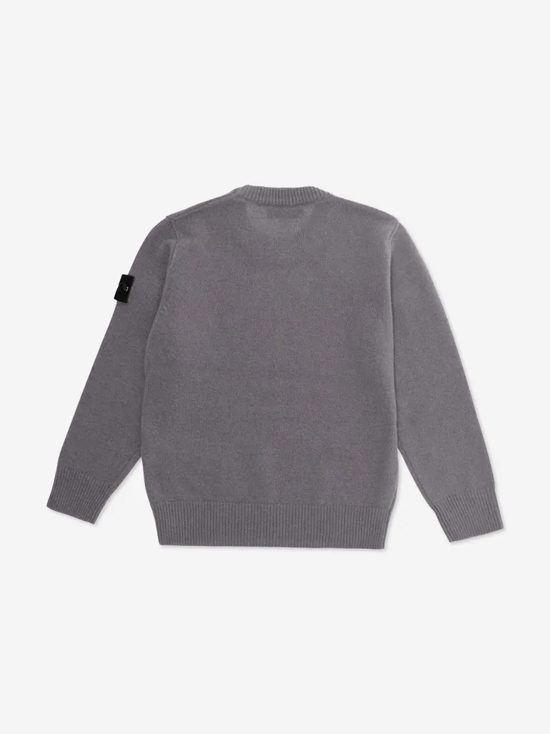 Stone Island Boys Wool and Cashmere Jumper in Brown - 1