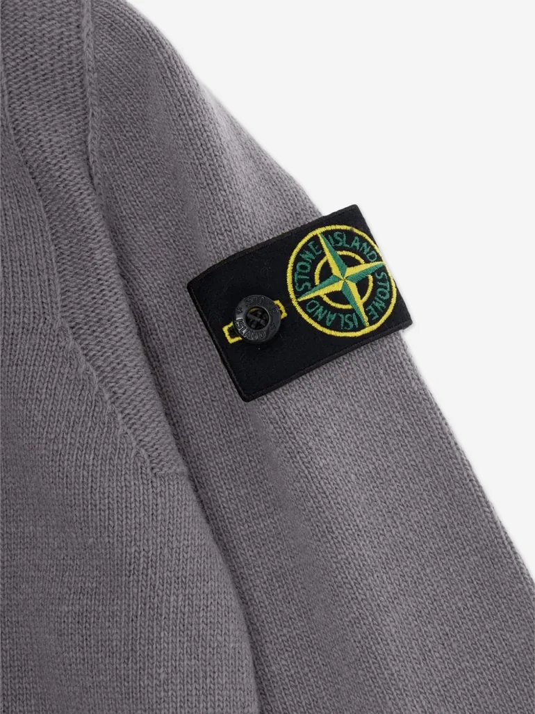 Stone Island Boys Wool and Cashmere Jumper in Brown - 2