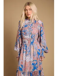 Ruffle Detail Midi Dress - 1