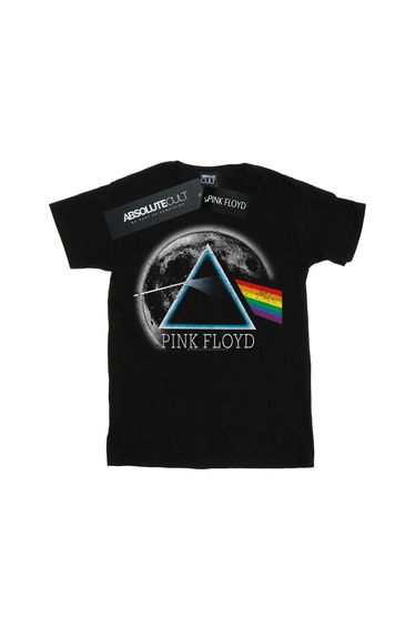 Pink Floyd Womens/Ladies Dark Side Of The Moon Distressed Cotton Boyfriend T-Shirt - Black