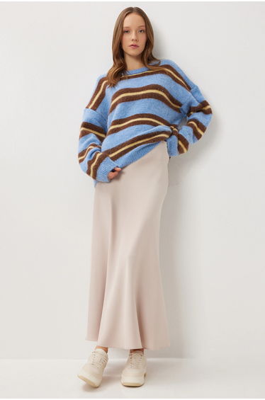 ISTANBUL High Waist Satin Maxi Skirt