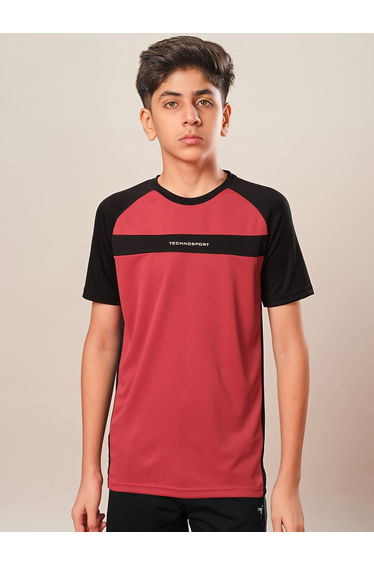 Boys Color Block Raglan Sleeves T-Shirt