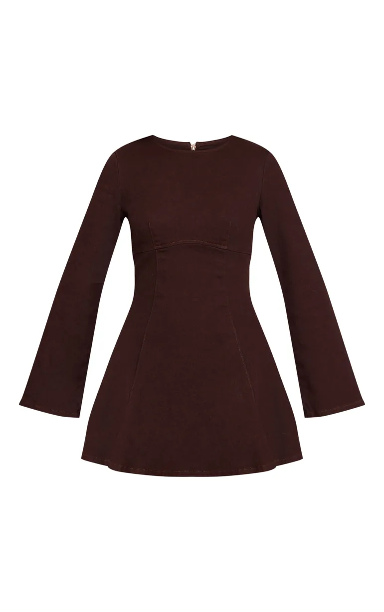 chocolate denim dress Off Shoulder Chocolate Denim Dress