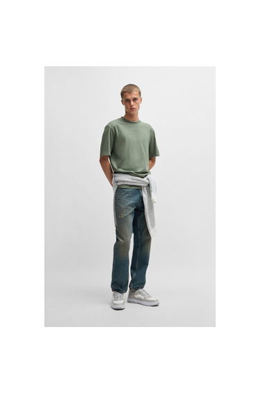 Men's Hugo Dapolino Logo Print T-Shirt in Green
