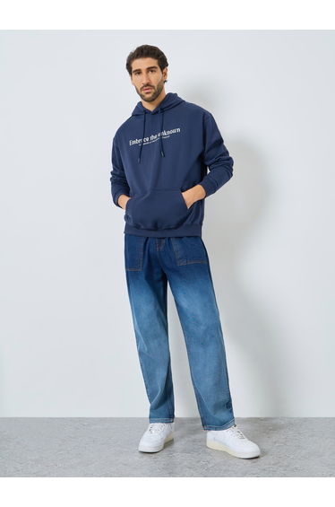 Eco Earth Relaxed Fit Printed Fleece Hoodie