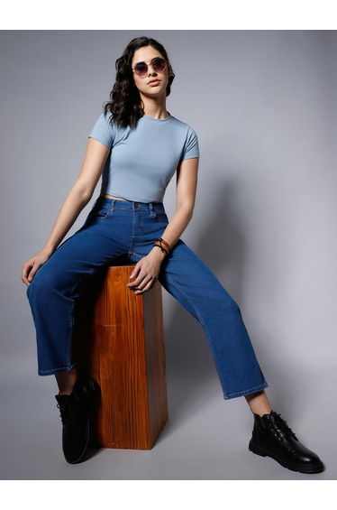 High Rise Light Fade Stretchable Jeans