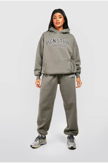 Dsgn Studio Applique Oversized Cuffed Jogger - khaki