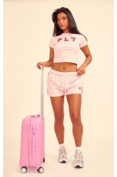 PRETTYLITTLETHING Baby Pink Cotton Fitted T Shirt